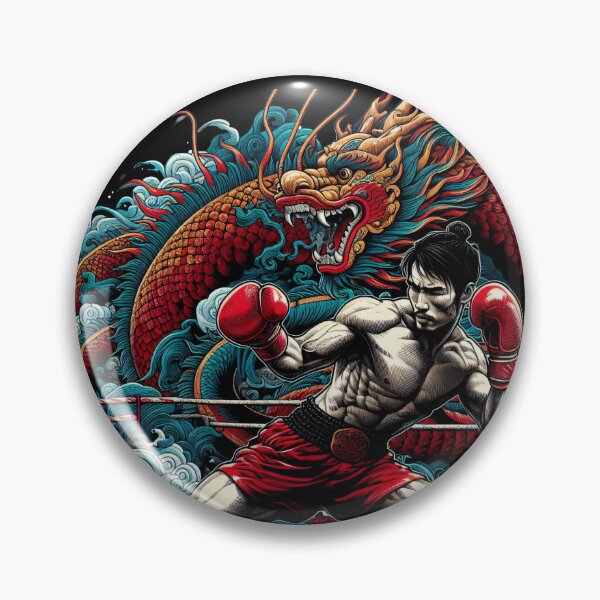 Item preview, Kickboxing Nak Muay Dragon Dance designed and sold by RedDesignSyc.