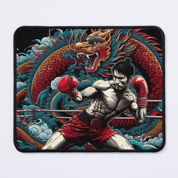 Item preview, Kickboxing Nak Muay Dragon Dance designed and sold by RedDesignSyc.
