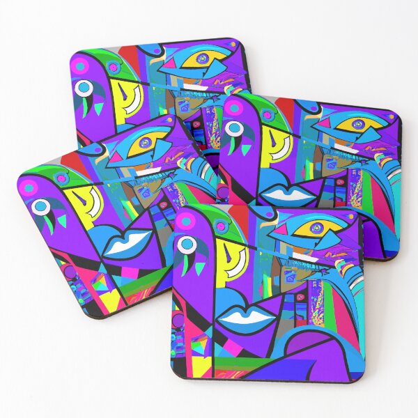 Item preview, Viral Vision: Abstract Face Drawing  designed and sold by blackink-design.