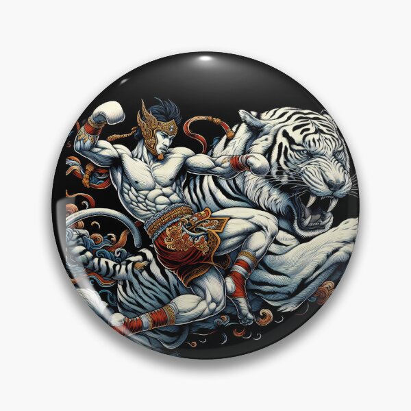 Item preview, Kickboxing Nak Muay White Lion Fighter designed and sold by RedDesignSyc.