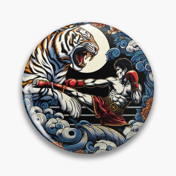 Item preview, Kickboxing Nak Muay Tiger Fighter designed and sold by RedDesignSyc.