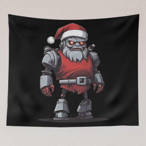 Item preview, Metallic Menace - Cyborg Santa Claus designed and sold by StonebridgeArt.