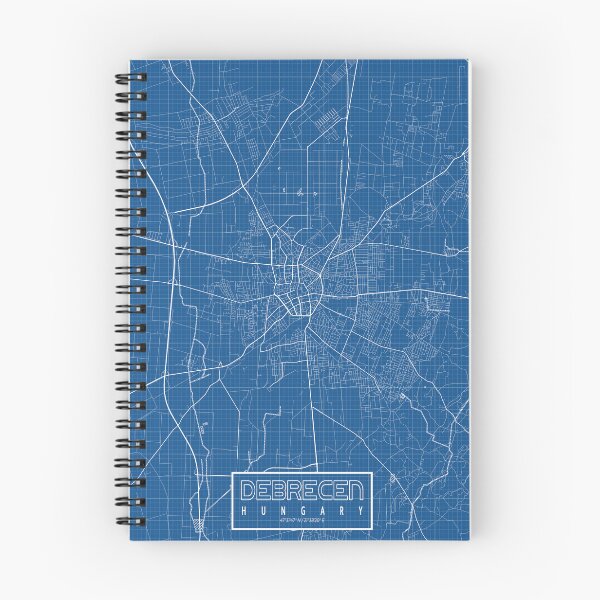 Item preview, Debrecen City Map of Hungary - Blueprint designed and sold by deMAP.