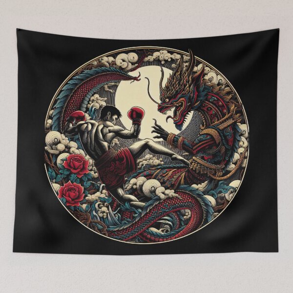 Item preview, Kickboxing Nak Muay Naga Fighter designed and sold by RedDesignSyc.