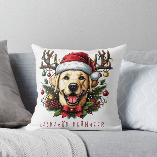 Item preview, Pawsitively Labreindeer Festive : Santa Paws Labrador with Deer Antlers designed and sold by UnrealQuake.