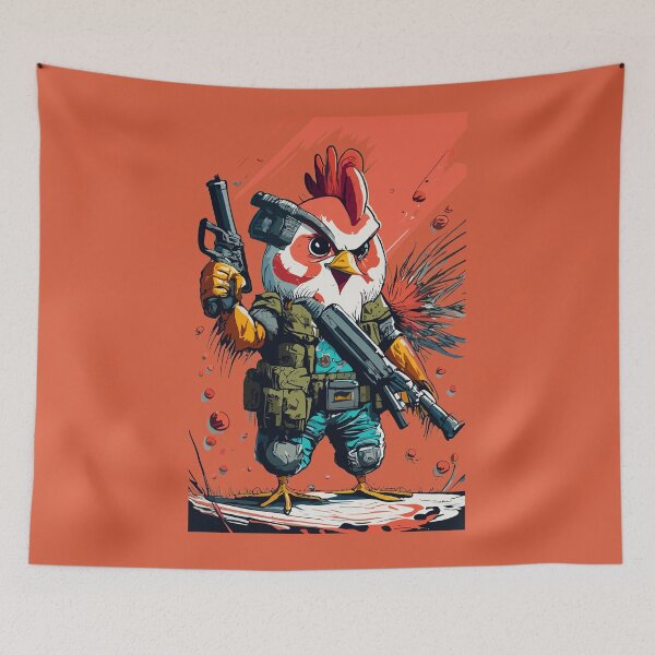 Item preview, Heavily Armed Muscular Chicken  designed and sold by Sketch-Shack.