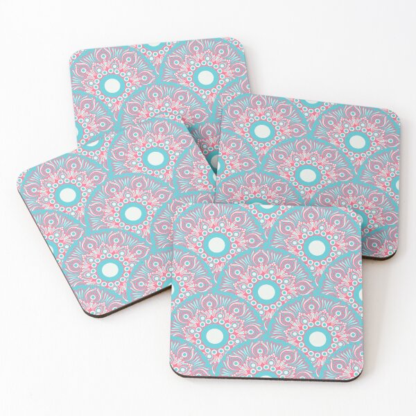 Item preview, Sunset on Sea Anemone Dot Mandala Scallop designed and sold by Triplicate Limited.