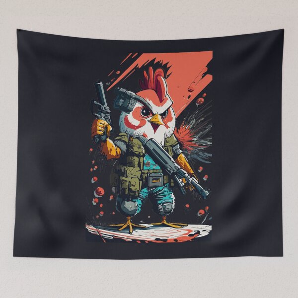 Item preview, Heavily Armed Muscular Chicken  designed and sold by Sketch-Shack.