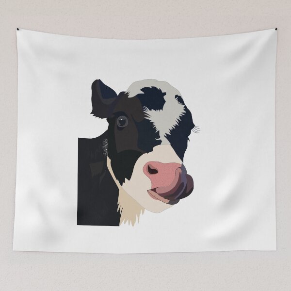Item preview, Silly Tongue Out Cow Illustration designed and sold by NeonPinkTears.
