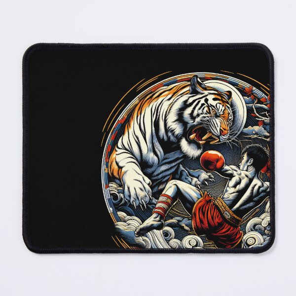 Item preview, Kickboxing Muay Thai Fighter Tiger Circle Design designed and sold by RedDesignSyc.