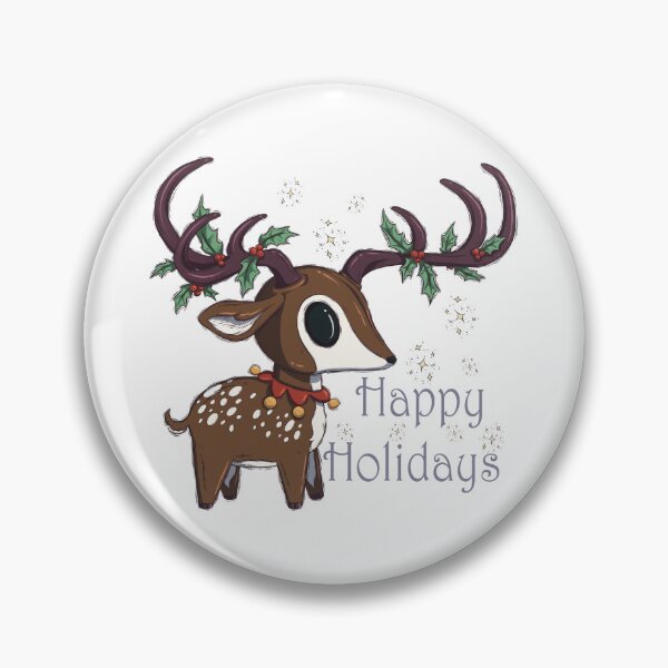 Item preview, Happy Holidays | Cute Yule Deer Brown designed and sold by Karli Mogen.