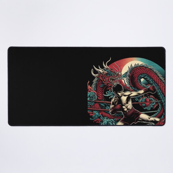 Item preview, Kickboxing Muay Thai Fighter Red Dragon designed and sold by RedDesignSyc.