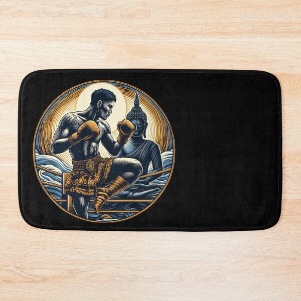 Item preview, Kickboxing Muay Thai Fighter Golden Buddha designed and sold by RedDesignSyc.