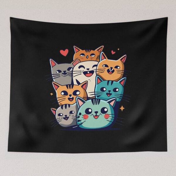 Item preview, Assorted Cat Faces designed and sold by NNisu.