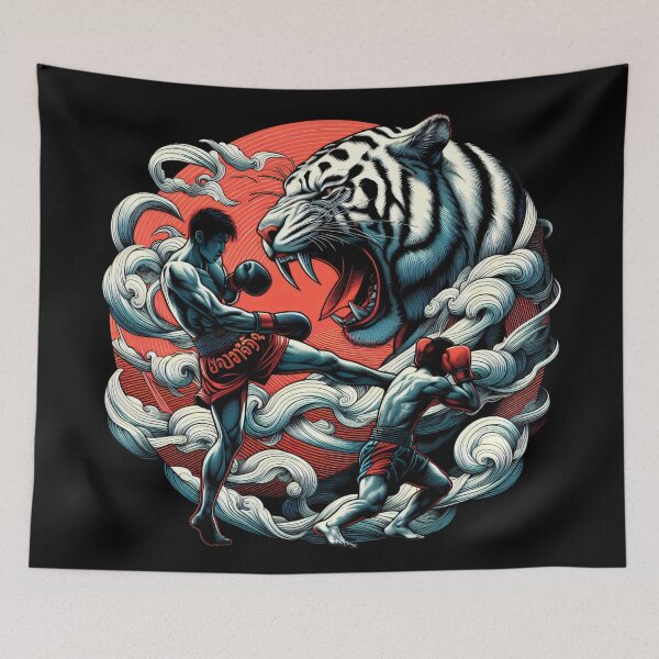 Item preview, Kickboxing Muay Thai Eye of the Tiger Fighter designed and sold by RedDesignSyc.