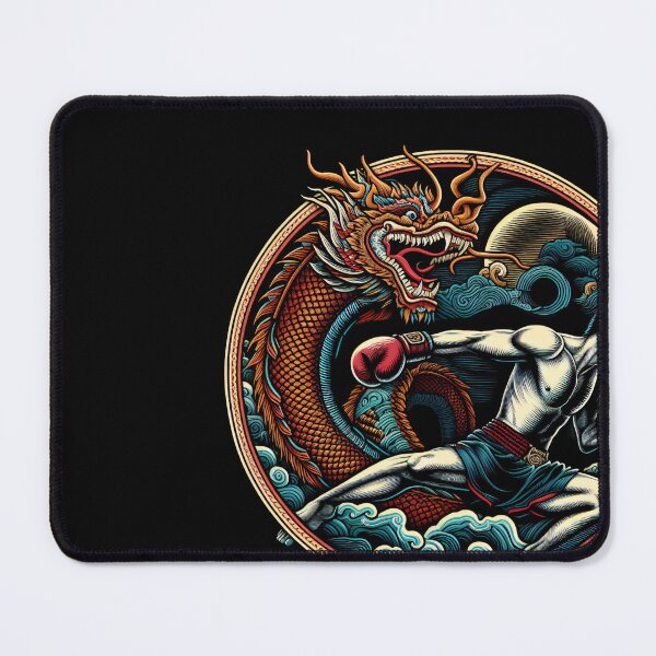 Item preview, Kickboxing Muay Thai Dragon Fighter designed and sold by RedDesignSyc.