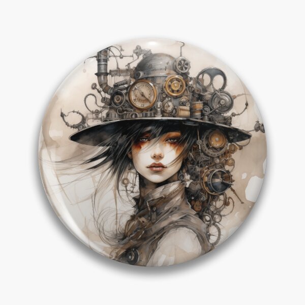 Item preview, Steampunk Woman - Vintage - Profile - 01 designed and sold by ChinoJay.