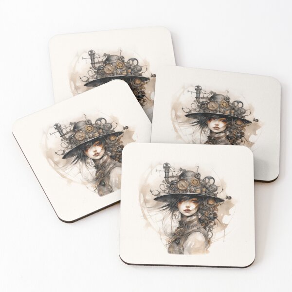Item preview, Steampunk Woman - Vintage - Profile - 01 designed and sold by ChinoJay.