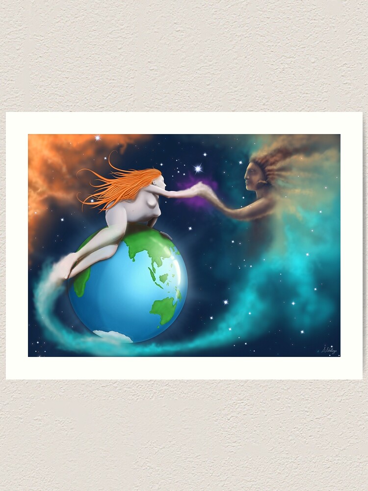 Thumbnail 1 of 3, Art Print, Mother Earth Father Sky designed and sold by schellings.