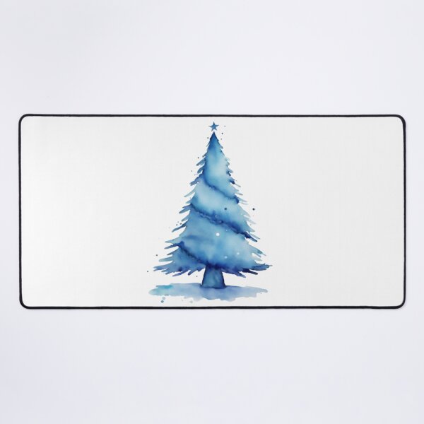 Item preview, Blue Watercolor Holiday Tree designed and sold by GypsyGarou.