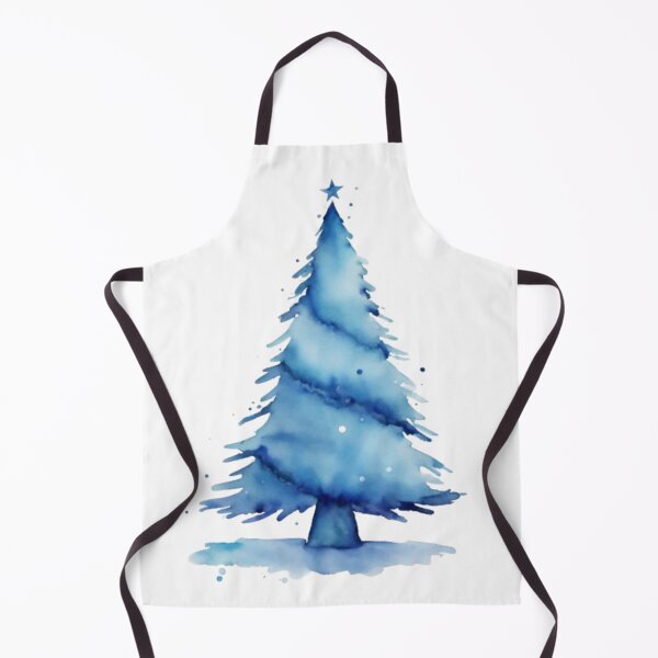 Item preview, Blue Watercolor Holiday Tree designed and sold by GypsyGarou.