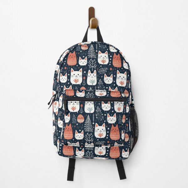 Item preview, Nordic Cat Winter Pattern designed and sold by Fragile Prints.