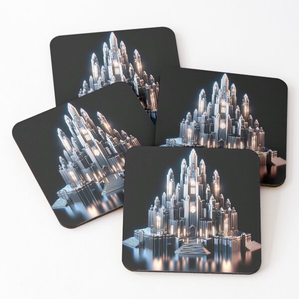 Item preview, Surreal Twilight Castle: Shining Retro Deco Fantasy designed and sold by ByDigitalDream.