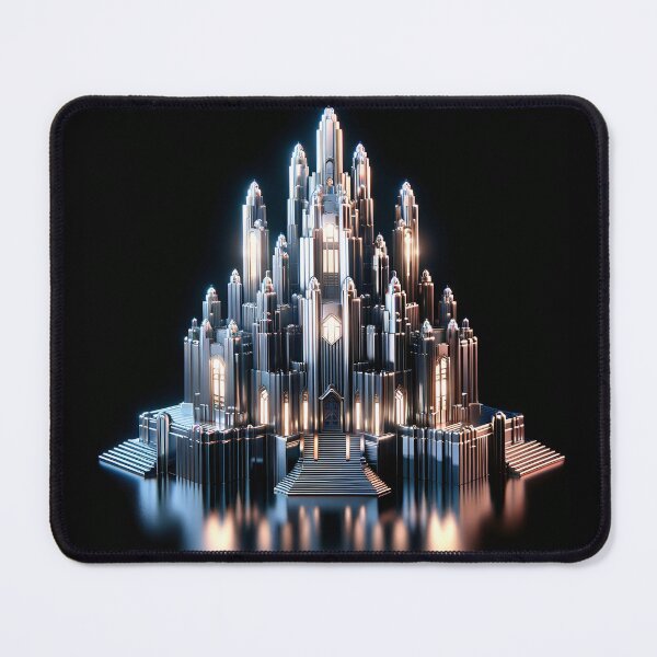 Item preview, Surreal Twilight Castle: Shining Retro Deco Fantasy designed and sold by ByDigitalDream.