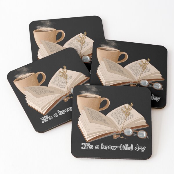 Item preview, It's a brew-tiful day,Enjoying a good book with a cup of coffee is a wonderful way to relax. designed and sold by attakorn.