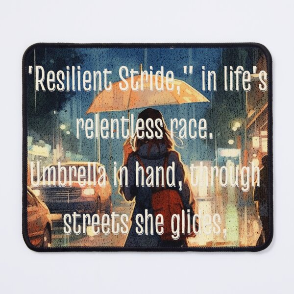 Item preview, Resilient Stride | Woman Walking in Rain designed and sold by FairX.