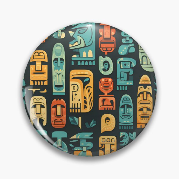 Item preview, Awesome Easter Island Statues like pattern designed and sold by Sp3ctrumOfColor.