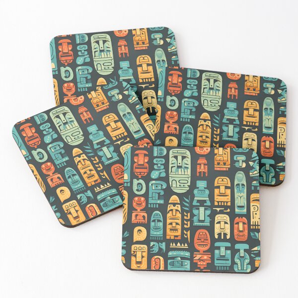 Item preview, Awesome Easter Island Statues like pattern designed and sold by Sp3ctrumOfColor.