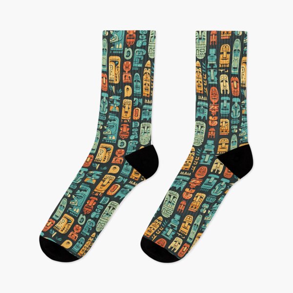 Item preview, Awesome Easter Island Statues like pattern designed and sold by Sp3ctrumOfColor.