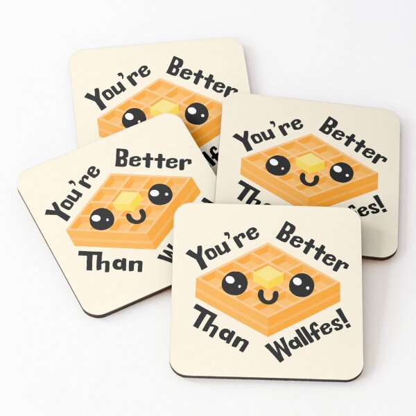 Item preview, You're Better Than Waffles! Cute Waffle Cartoon! designed and sold by PMCreative.