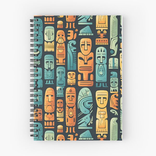 Item preview, Cartoon Easter Island Statues like pattern designed and sold by Sp3ctrumOfColor.