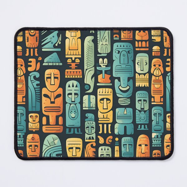Item preview, Cartoon Easter Island Statues like pattern designed and sold by Sp3ctrumOfColor.