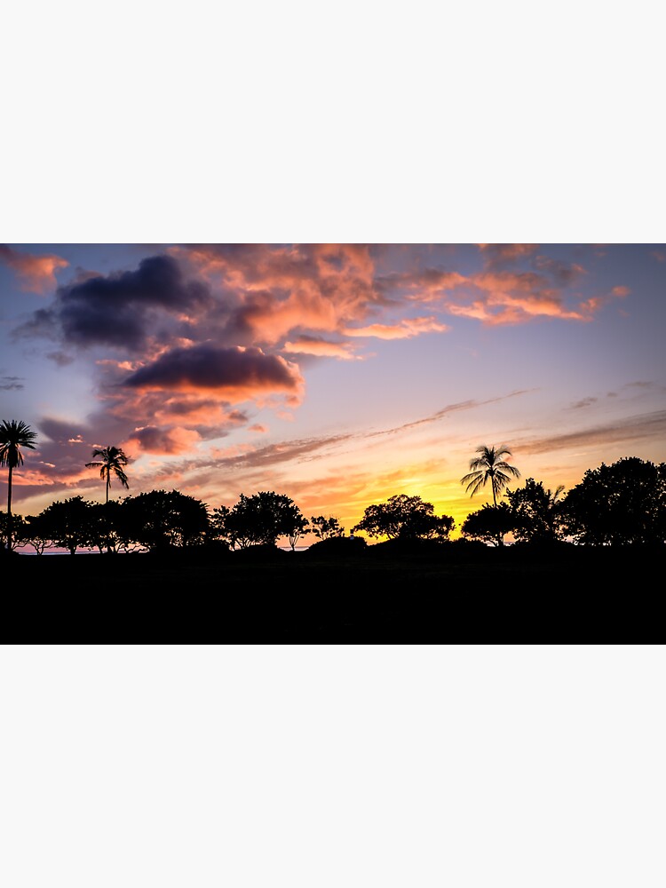 Thumbnail 3 of 3, Sticker, Sunset from Ali'i Beach Park designed and sold by Scooterbob.