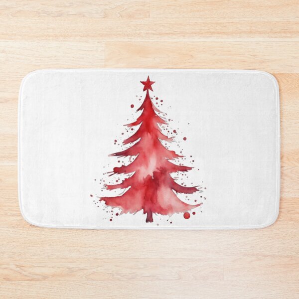 Item preview, Red Watercolor Holiday Tree designed and sold by GypsyGarou.