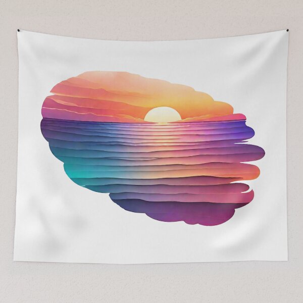 Item preview, Glowing Twilight: Crafting Mesmerizing Sunset Gradient Art (202) designed and sold by WASjourney.