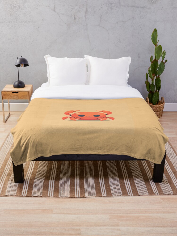 Aperçu 1 sur 6. Plaid avec l'œuvre Crab créée et vendue par Print-Patterns.