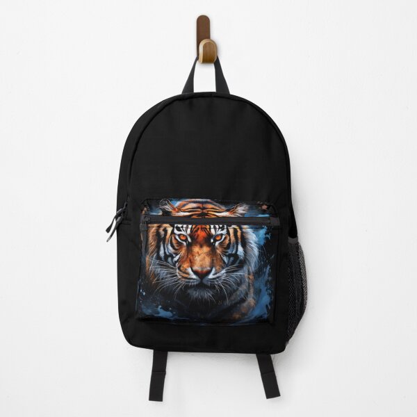 Item preview, Dangerous  Tiger Watercolor Painting on Black Background designed and sold by MargaretWiktor.