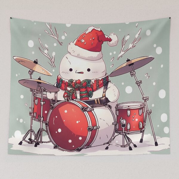 Item preview, Snowman Playing the Drums designed and sold by dcrc.