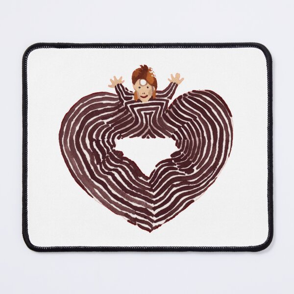 Item preview, I love Bowie Heart Illustration Fanart designed and sold by Mowgv.