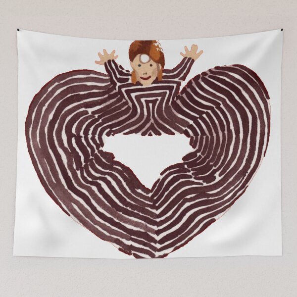 Item preview, I love Bowie Heart Illustration Fanart designed and sold by Mowgv.
