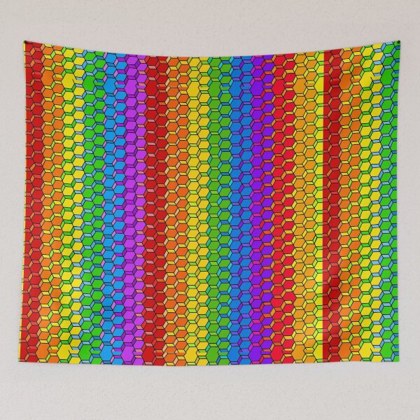 Item preview, Pride Hexagon Pattern designed and sold by ArtAndBliss.