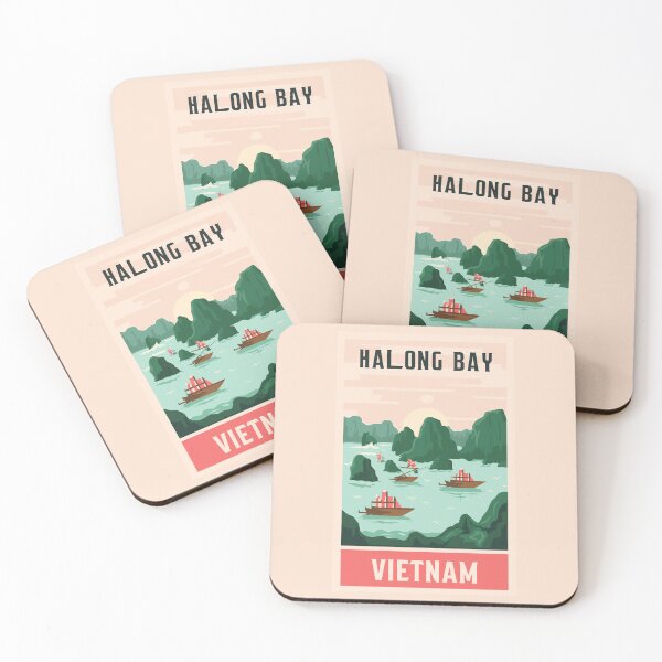 Item preview, A Vintage Travel Art of Halong Bay - Vietnam  designed and sold by GoodOldVintage.