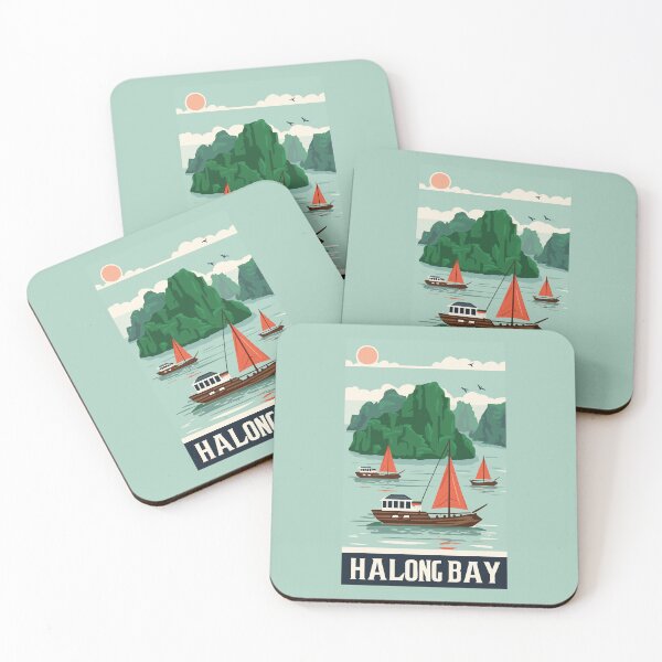 Item preview, A Vintage Travel Art of Halong Bay - Vietnam  designed and sold by GoodOldVintage.