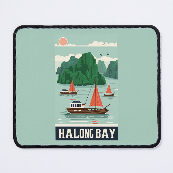 Item preview, A Vintage Travel Art of Halong Bay - Vietnam  designed and sold by GoodOldVintage.
