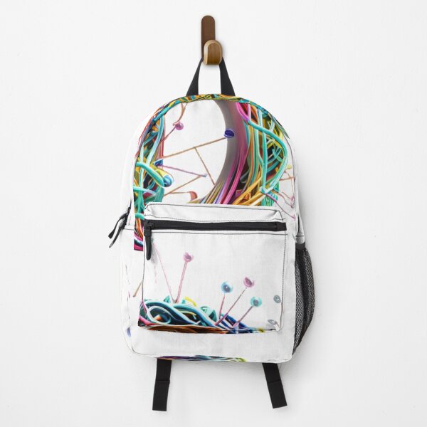 Item preview, The inscription "ADHD" on a black background - a tangle of colorful rubber bands, high heels, bright madness. designed and sold by My-fake-places.