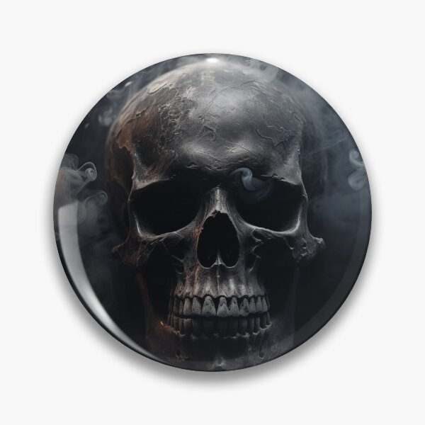 Item preview, Dark skull with smoke designed and sold by AI-Imaginings.